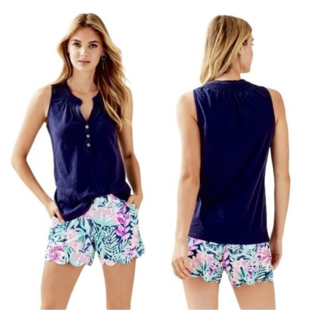 Lilly Pulitzer Navy Sleeveless Tank Top